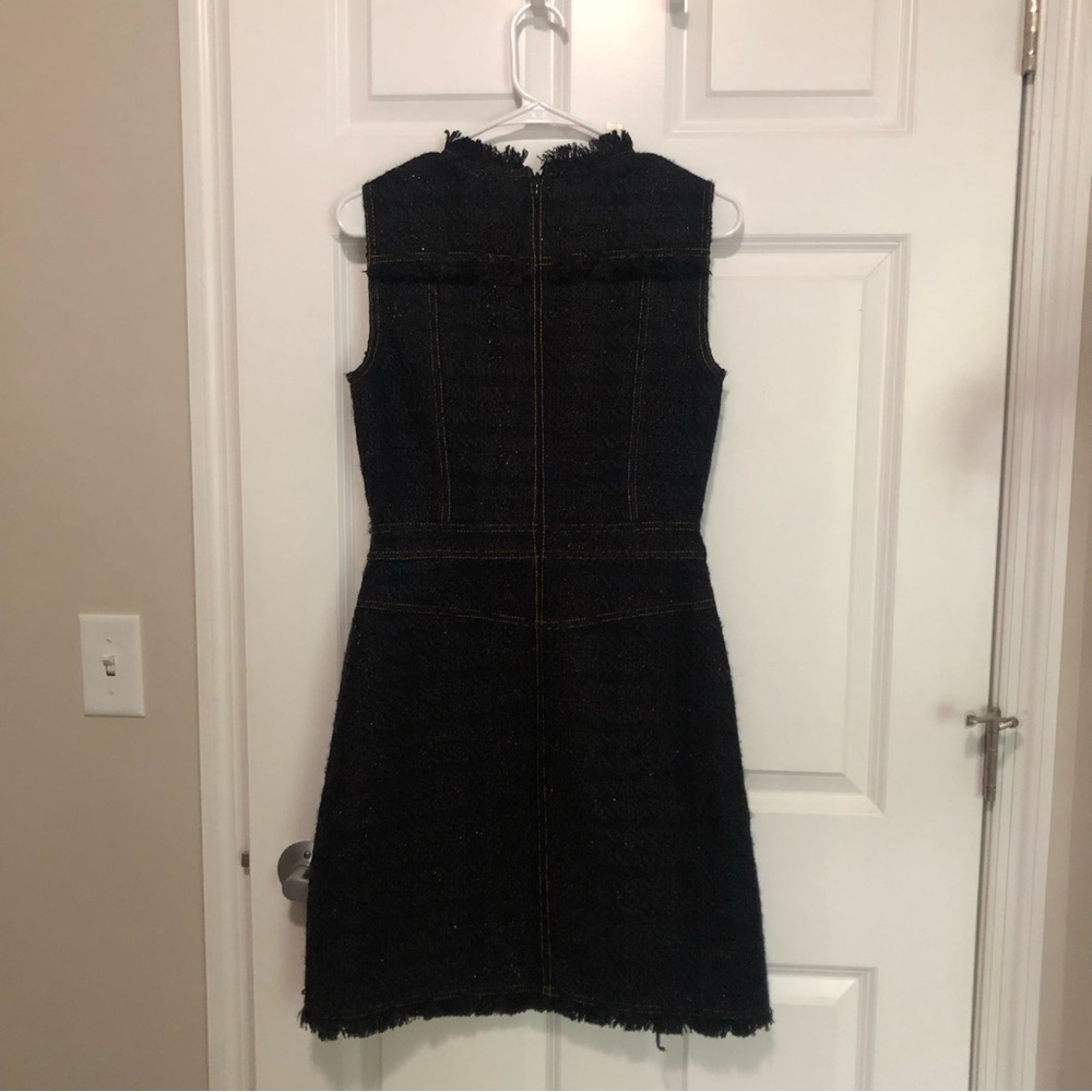 Tory Burch Aria Navy Blue Tweed Dress - Picture 5 of 6